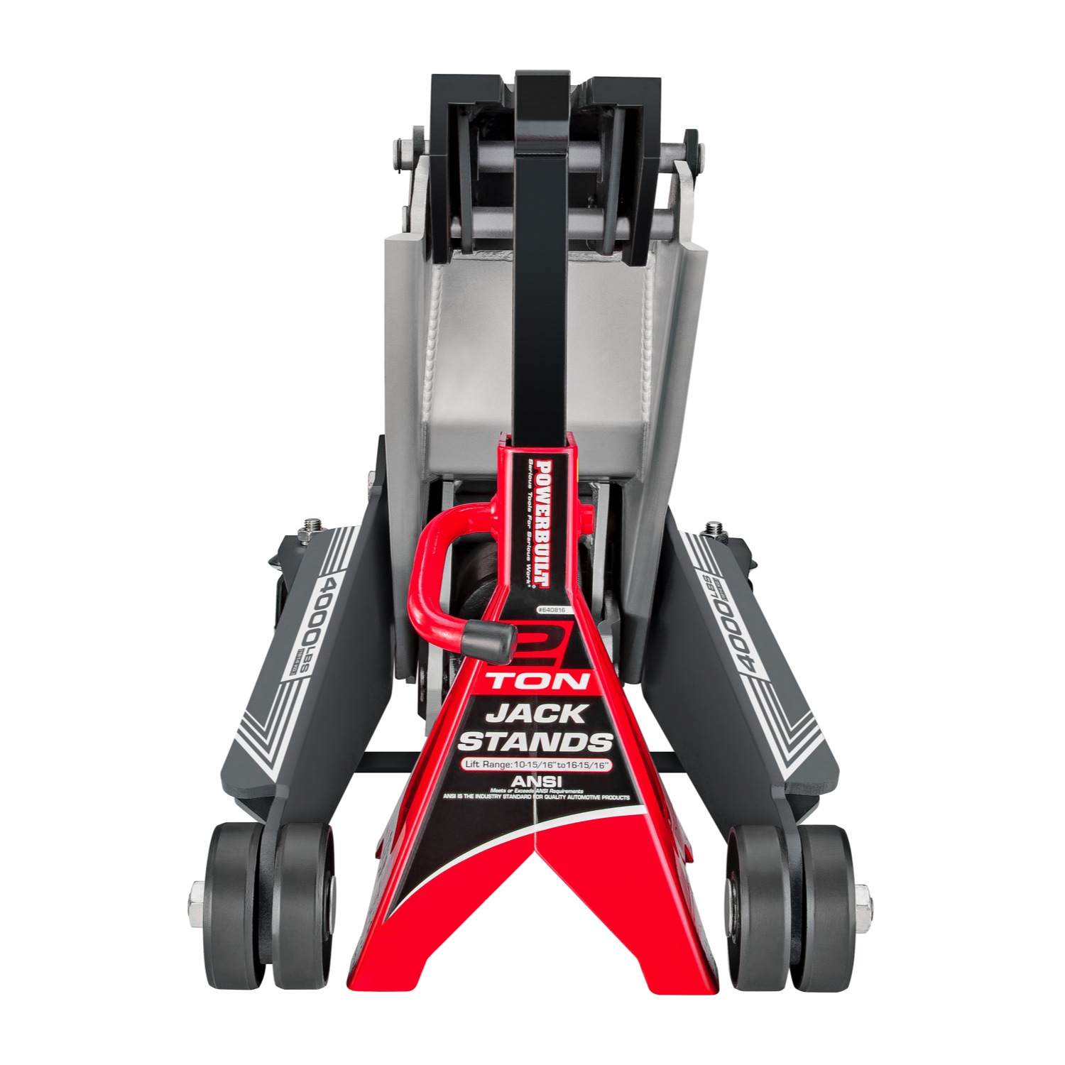 Powerbuilt UJack 2 Ton Floor Jack with Jackstand Slot in Saddle